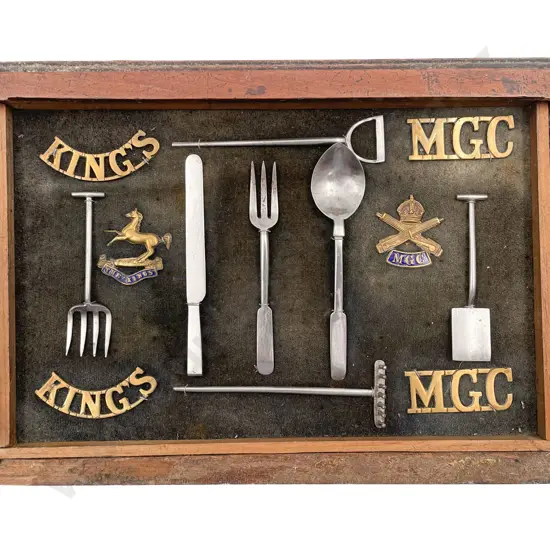 British Army Machine Gun Corps (MGC) formed 1915 Souvenir Display