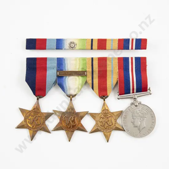 WWII British Four Medal Group with Ribbons