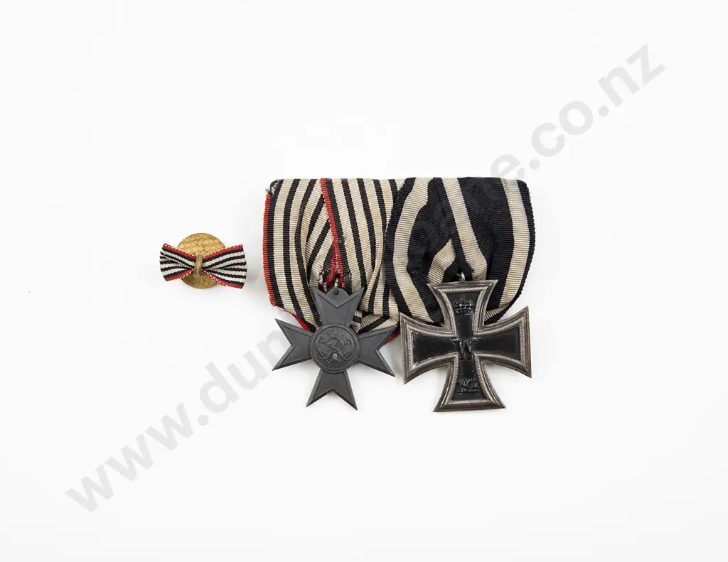 WWI German Two Medal Group with Ribbons Image 1++