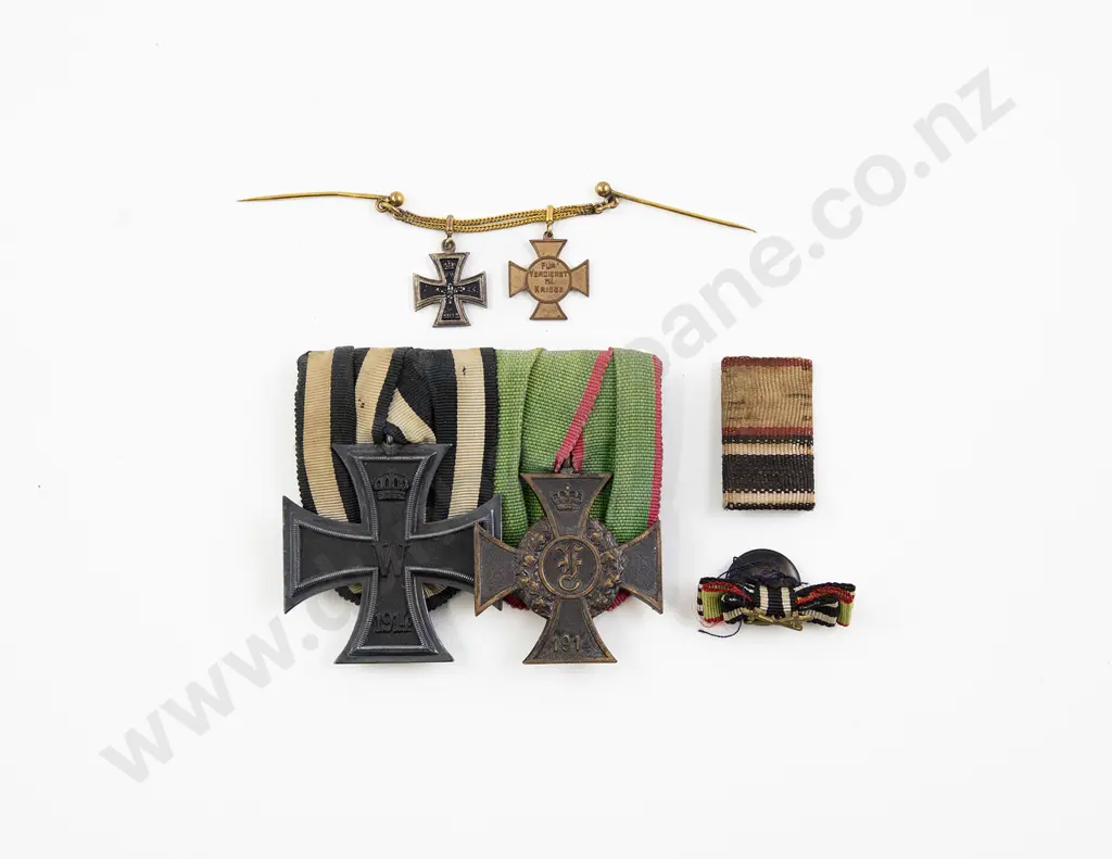WWI German Two Medal Group with Ribbons Image 1++
