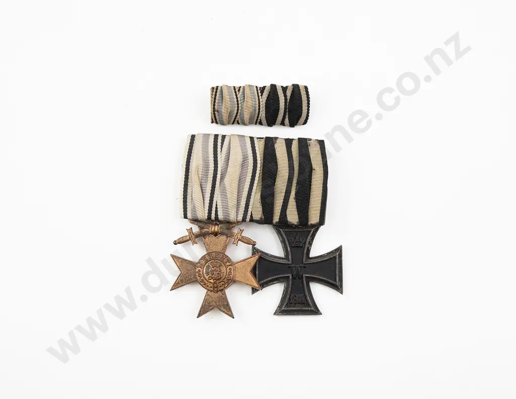 WWI German Two Medal Group with Ribbons Image 1++