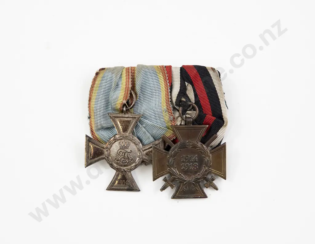 WWI German Two Medal Group with Ribbons Image 1++