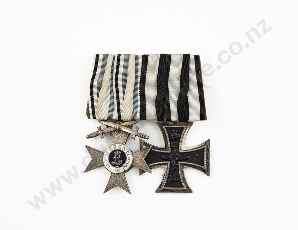 WWI German Two Medal Group with Ribbons Image 1++