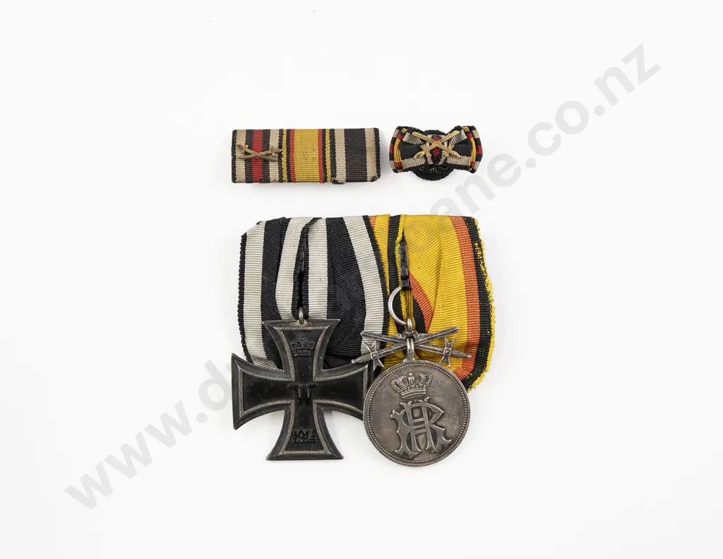 WWI German Two Medal Group with Ribbons Image 1++