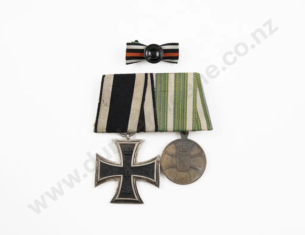 WWI German Two Medal Group with Ribbons Image 1++