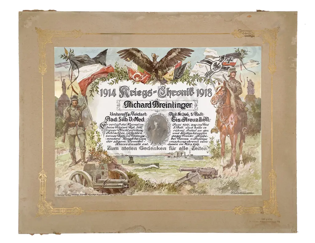 Three WWI German War Record Certificates Image 1++