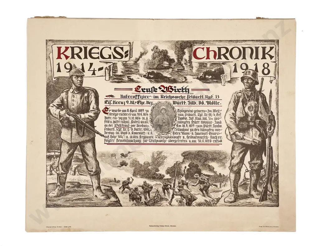 Three WWI German War Record Certificates Image 1++