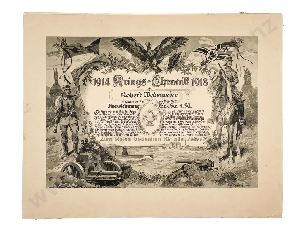 Three WWI German War Record Certificates Image 1++