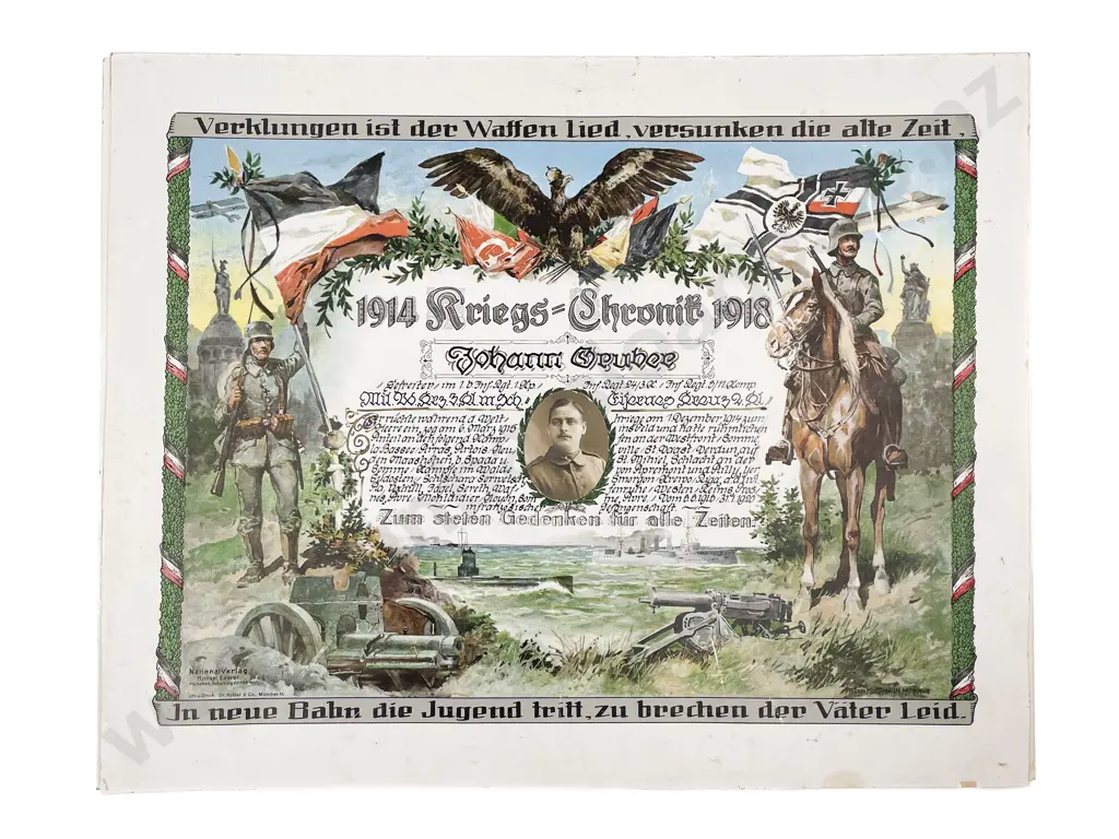 Three WWI German War Record Certificates Image 1++