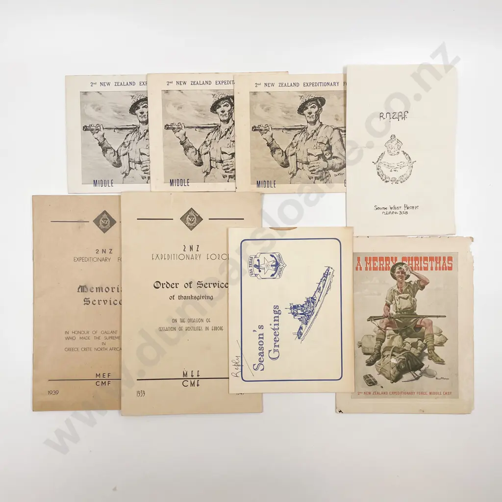 Collection Mainly WWII NZ Christmas Greetings Cards Image 1++