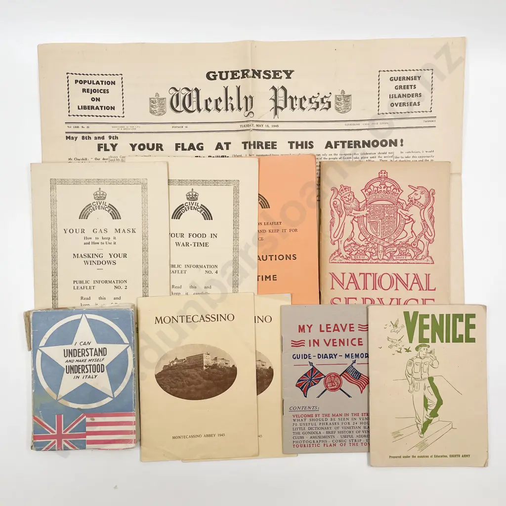 Collection WWII Period Mainly Italy and Egypt Booklets and Pamphlets Image 1++