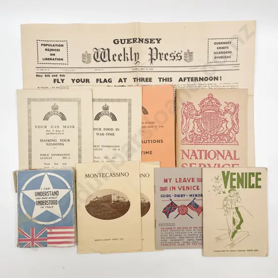 Collection WWII Period Mainly Italy and Egypt Booklets and Pamphlets