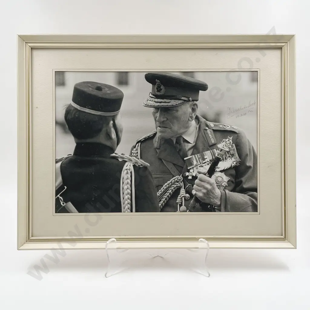 Autographed Photograph of Field Marshal Claude Auchinleck and Five Letters C1970's Image 1++