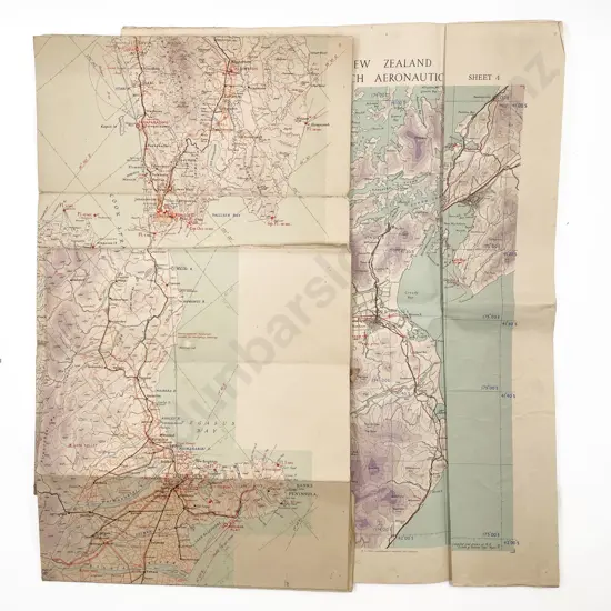 C1944 NZ Complete Set of Six with Index Flying Maps