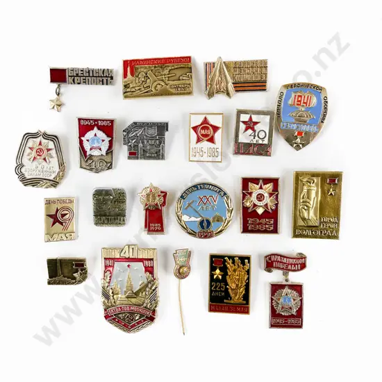 Collection Twenty Soviet Badges C1981 - 1991