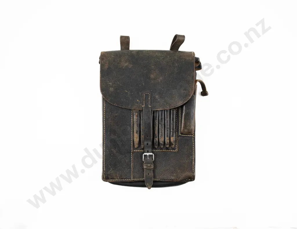 WWII German Luftwaffe Officers Brown Leather Map Case Image 1++