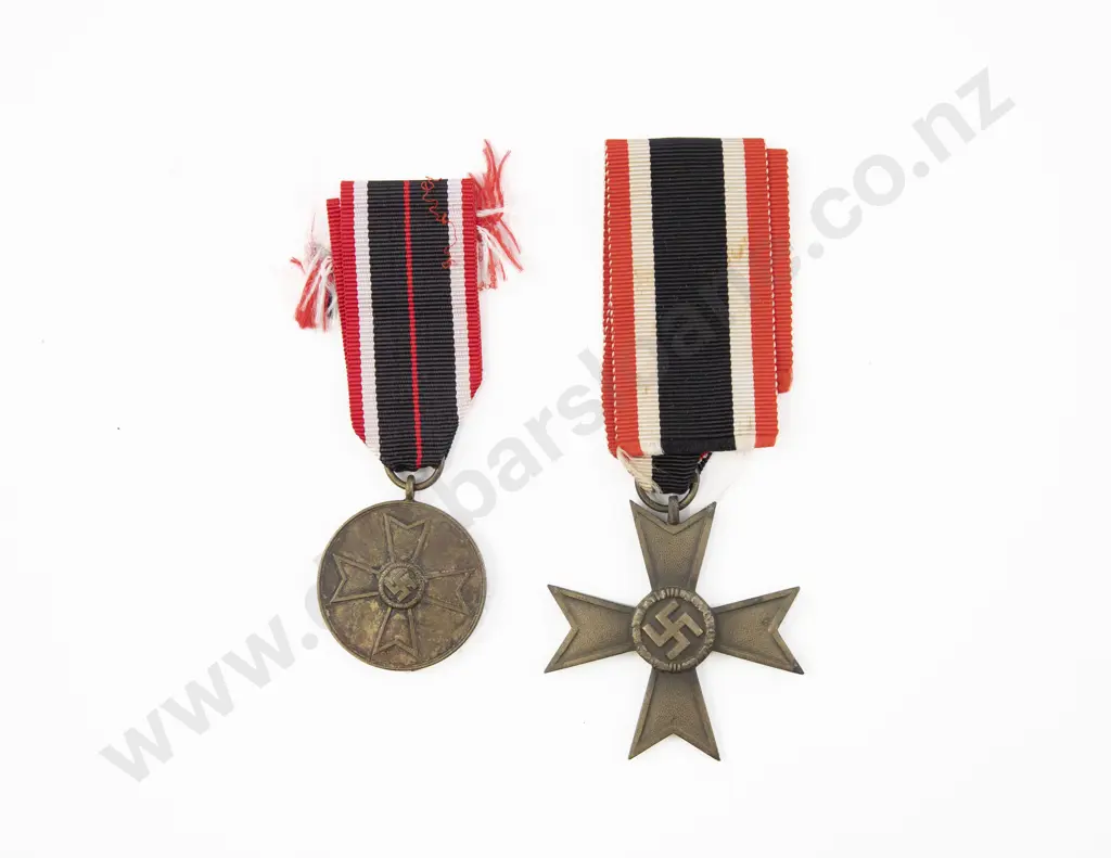 WWII German War Merit Cross and Medal Image 1++