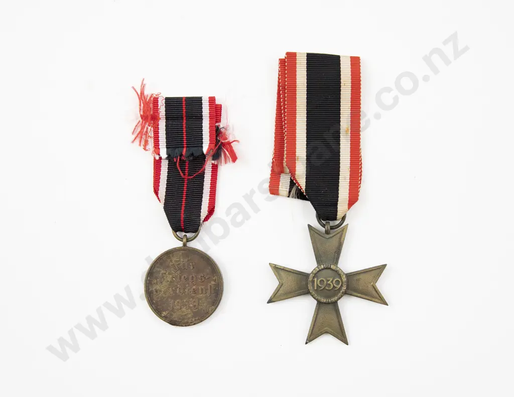 WWII German War Merit Cross and Medal Image 1++