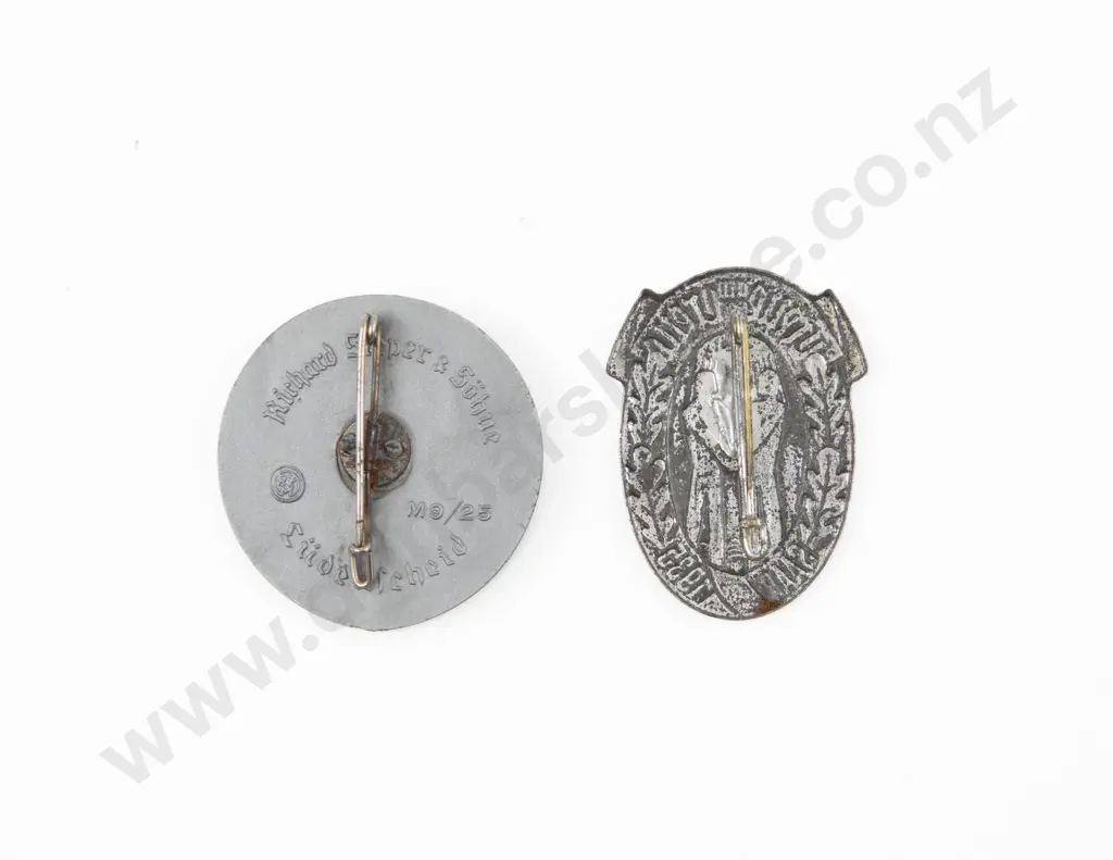 Two German Tinnie Badges Image 1++