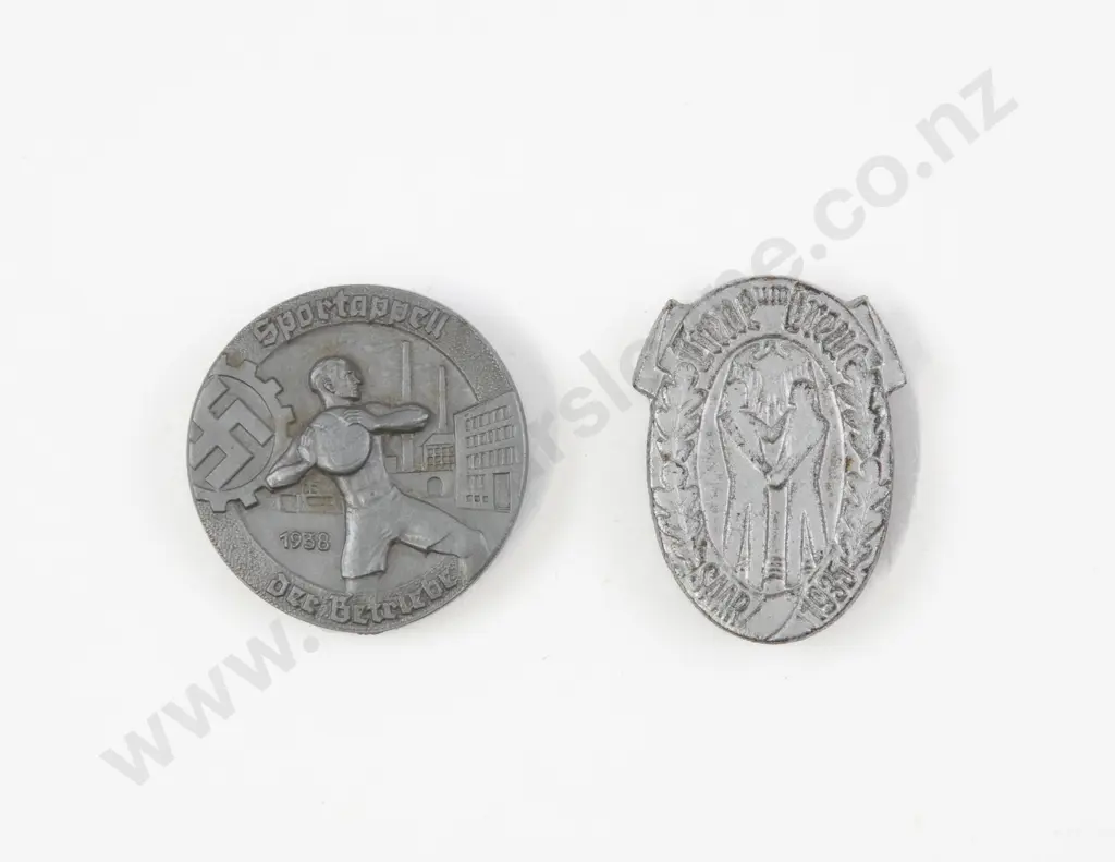 Two German Tinnie Badges Image 1++
