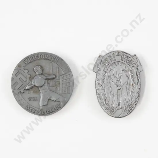 Two German Tinnie Badges