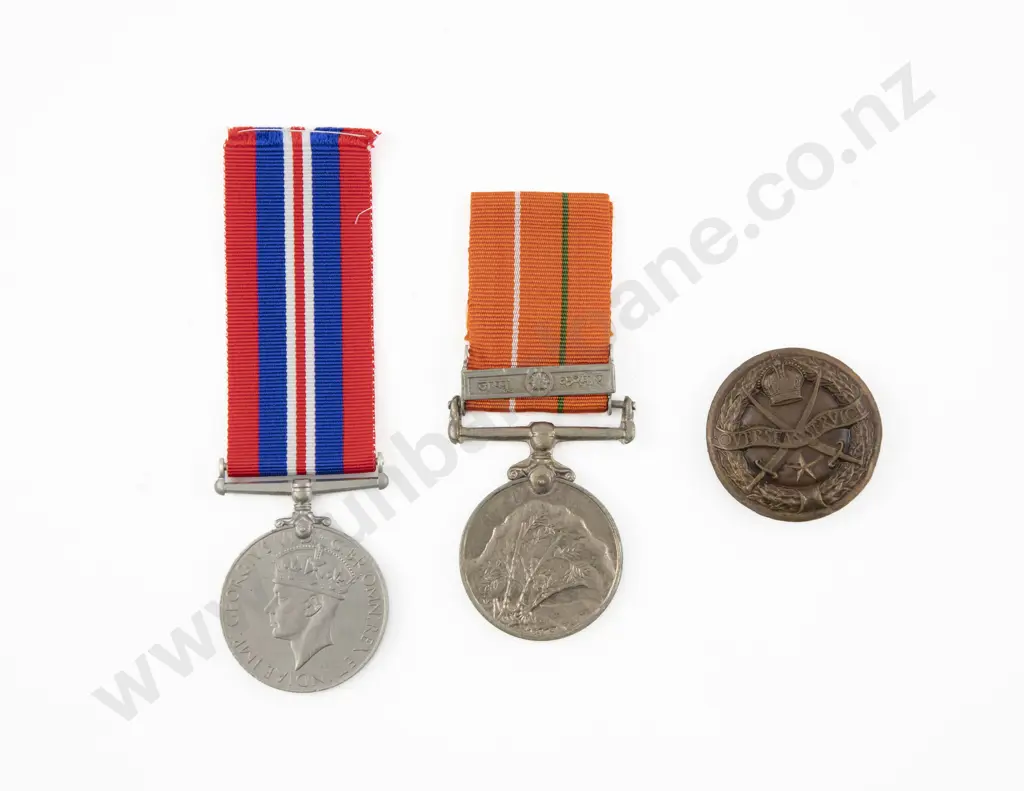 Two India General Service Medals and Overseas Service Brooch Image 1++