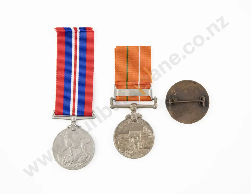 Two India General Service Medals and Overseas Service Brooch Image 1++