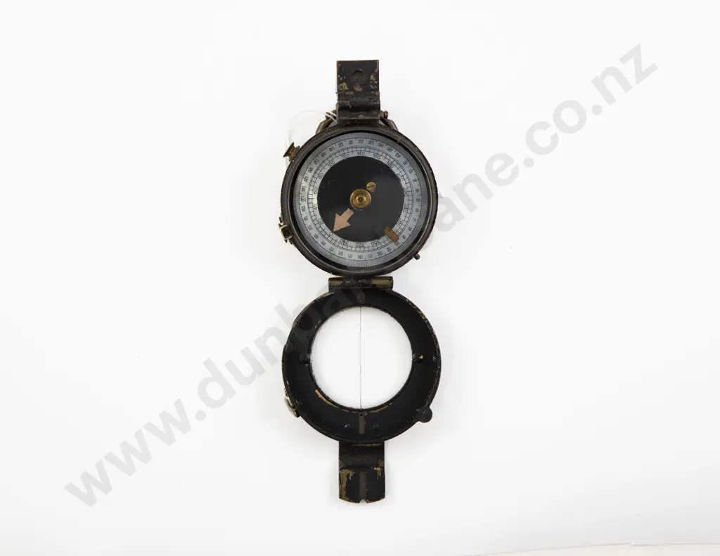 WWII Brass MOP Dial Pocket Compass Image 1++