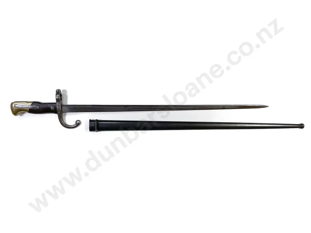 1876 French St Etienne Sword Bayonet & Scabbard Image 1++