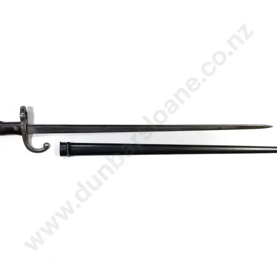 1876 French St Etienne Sword Bayonet & Scabbard