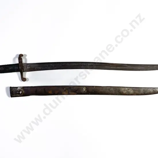 Land Wars Era British 1856/58 Enfield Sword Bayonet and Scabbard