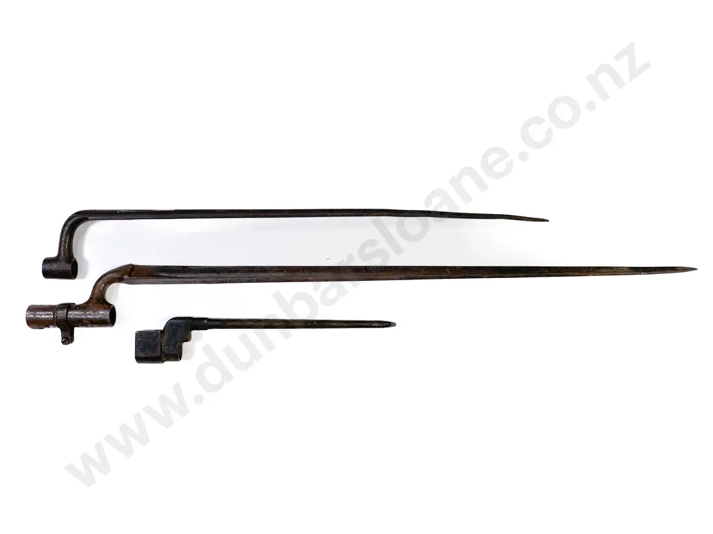 WWI Two Bayonets and WWII Spike Bayonet Image 1++