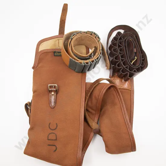 Rifle Canvas Carry Case and Two Cartridge Belts