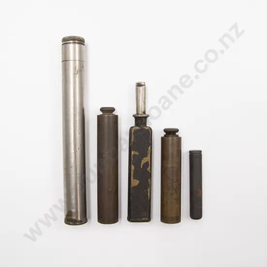 Five Assorted Rifle Oil Dispensers