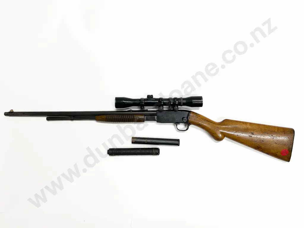 Browning Patent 22 Slide Action Rifle with Scope Image 1++