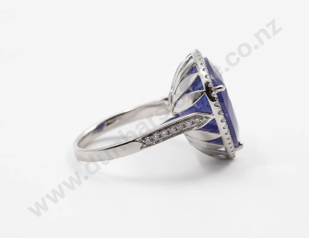 14ct 54stone Tanzanite and Diamond Cluster Dress Ring Image 1++