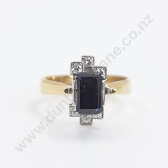 18ct Seven Stone Sapphire and Diamond Dress Ring