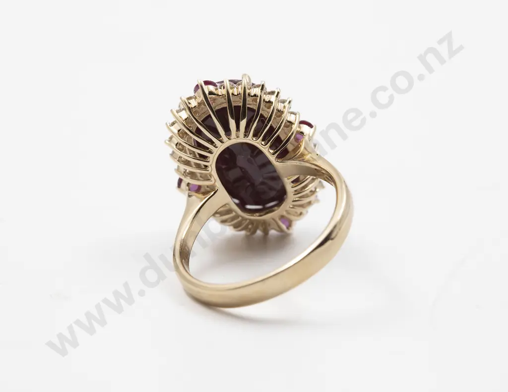 14ct 29stone Ruby and Diamond Cluster Dress Ring Image 1++