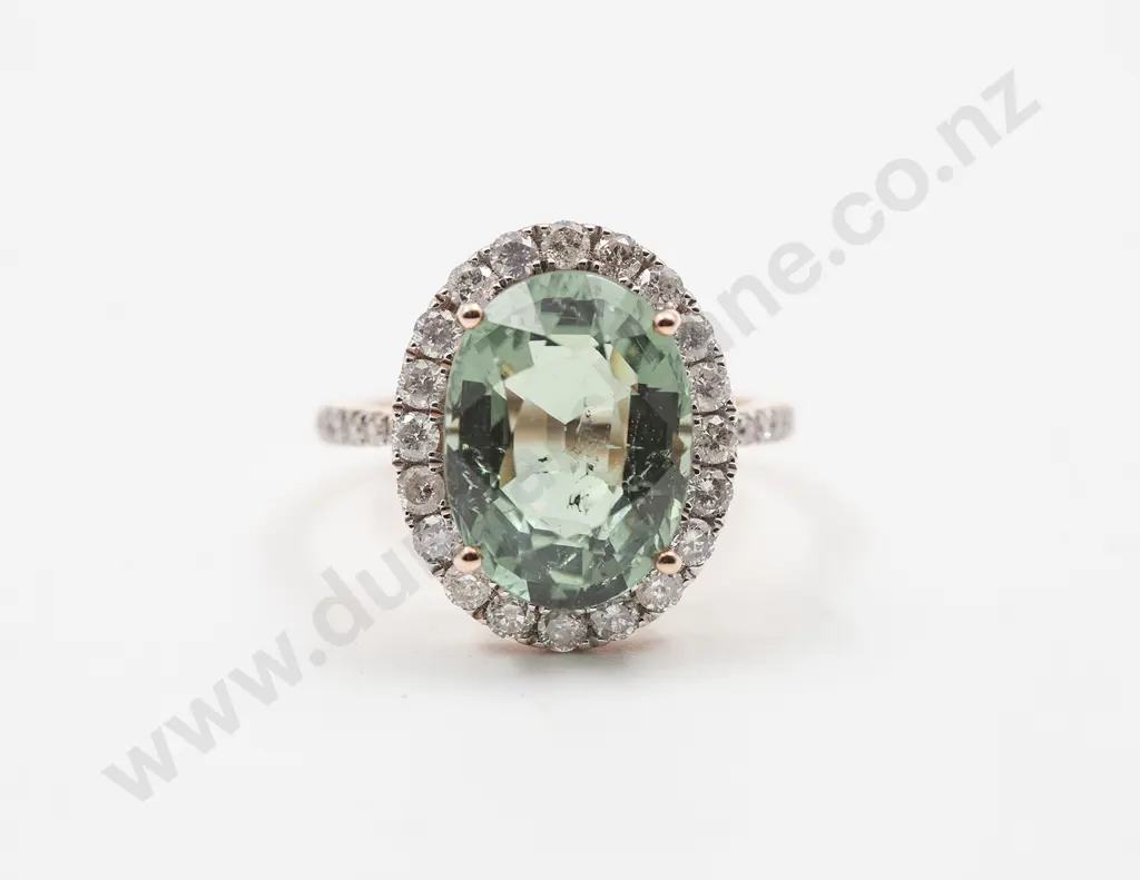 14ct 33stone Tourmaline and Diamond Cluster Dress Ring Image 1++