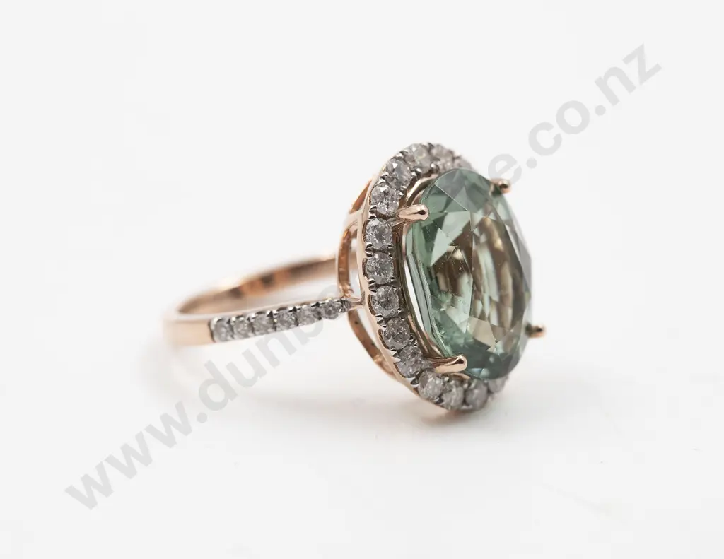 14ct 33stone Tourmaline and Diamond Cluster Dress Ring Image 1++