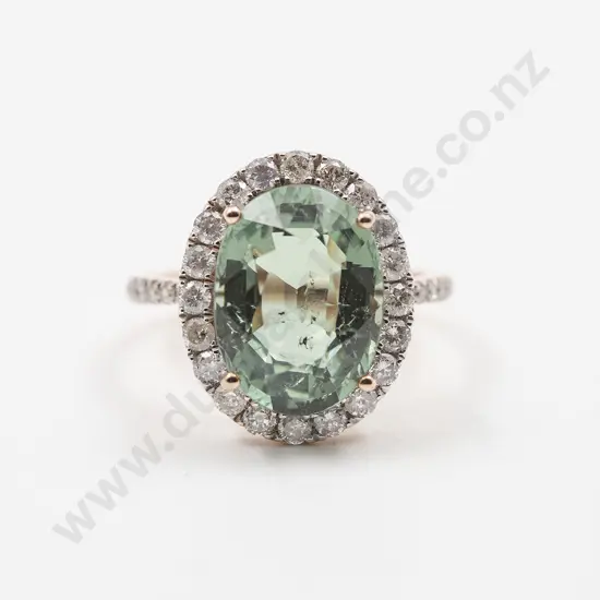 14ct 33stone Tourmaline and Diamond Cluster Dress Ring