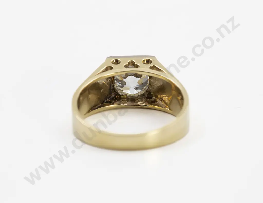 18ct Yellow & White Gold Solitaire Diamond Ring Image 1++