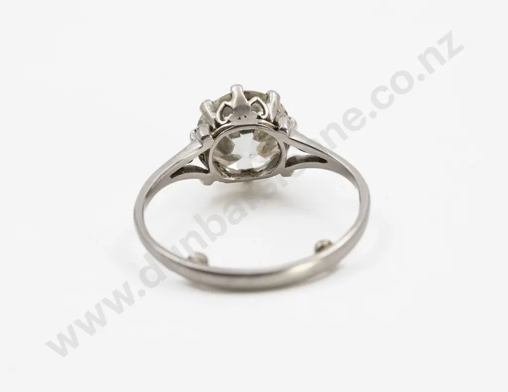 All Platinum Solitaire Diamond Ring Image 1++