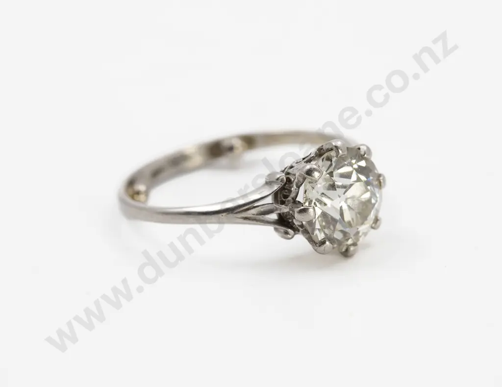 All Platinum Solitaire Diamond Ring Image 1++
