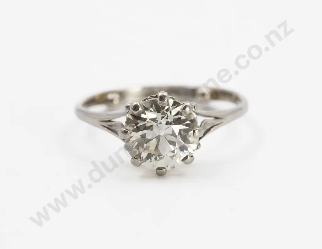 All Platinum Solitaire Diamond Ring Image 1++