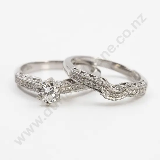 As New 18ct White Gold Solitaire Diamond Ring