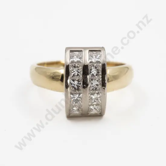 18ct 10stone Diamond Fancy Dress Ring