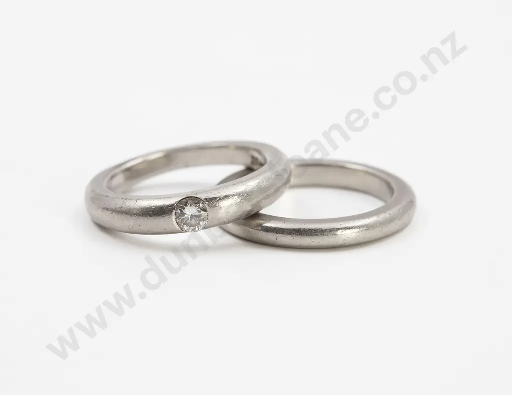 All Platinum Solitaire Diamond Band Image 1++