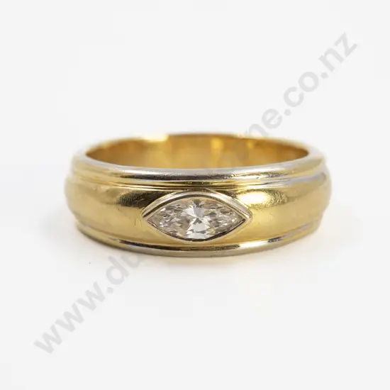 18ct Solitaire Diamond Band