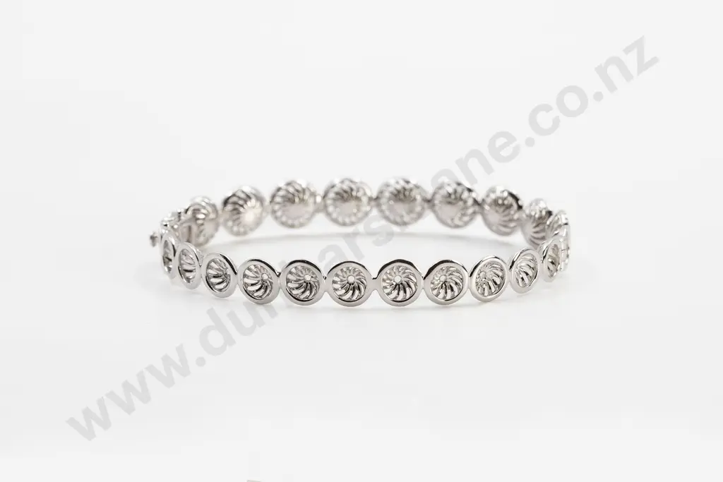 18ct 254stone Diamond Hinged Snap Bangle Image 1++